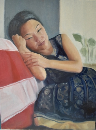 Resting Woman, oil on canvas