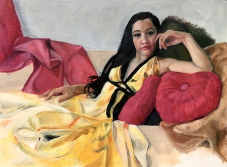 Yellow Dress, oil on canvas