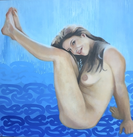 Showertime, oil on canvas