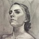 Charcoal Portrait #1, Charcoal on paper